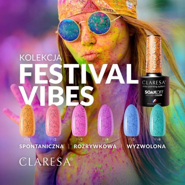 Claresa lakier hybrydowy FESTIVAL VIBES 5 5g - obrazek 4