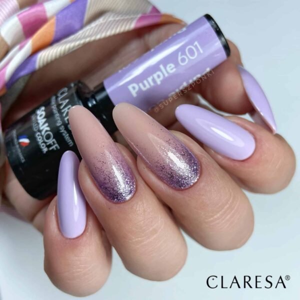 Claresa Lakier hybrydowy PURPLE 601 -5g - obrazek 2