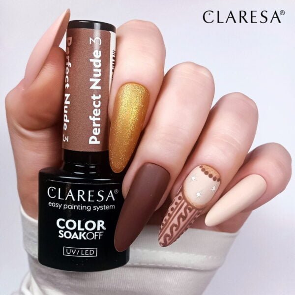 Claresa lakier hybrydowy PERFECT NUDE 3 5g - obrazek 4