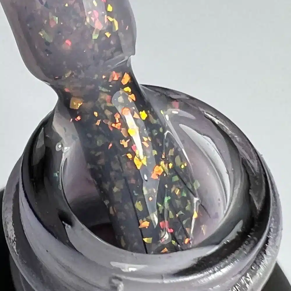 Kamuflująca baza kauczukowa z drobinkami foil - Pink - 10ml - obrazek 8