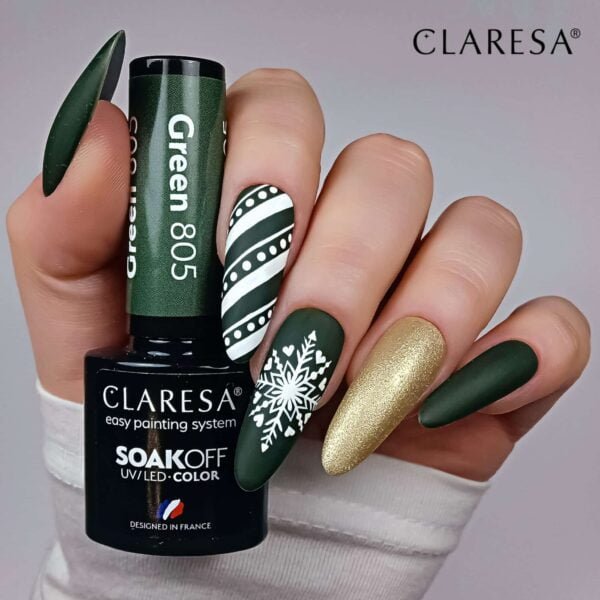 Claresa Lakier hybrydowy GREEN 805 -5g - obrazek 2