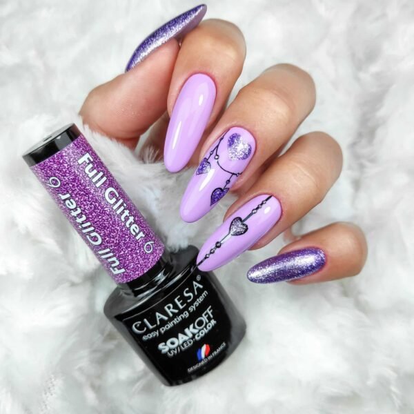 Claresa Lakier hybrydowy FULL GLITTER 6 -5g - obrazek 2