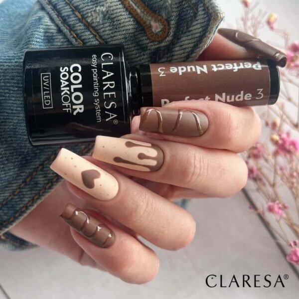 Claresa lakier hybrydowy PERFECT NUDE 3 5g - obrazek 2