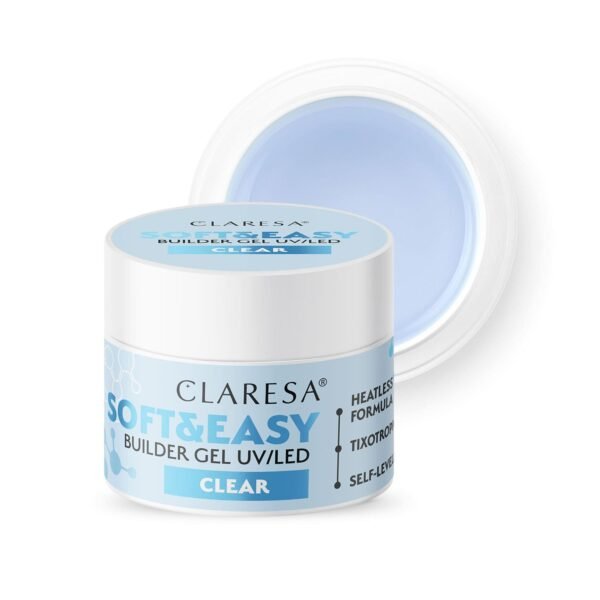 CLARESA Żel budujący SOFT&EASY BUILDER GEL CLEAR 12G