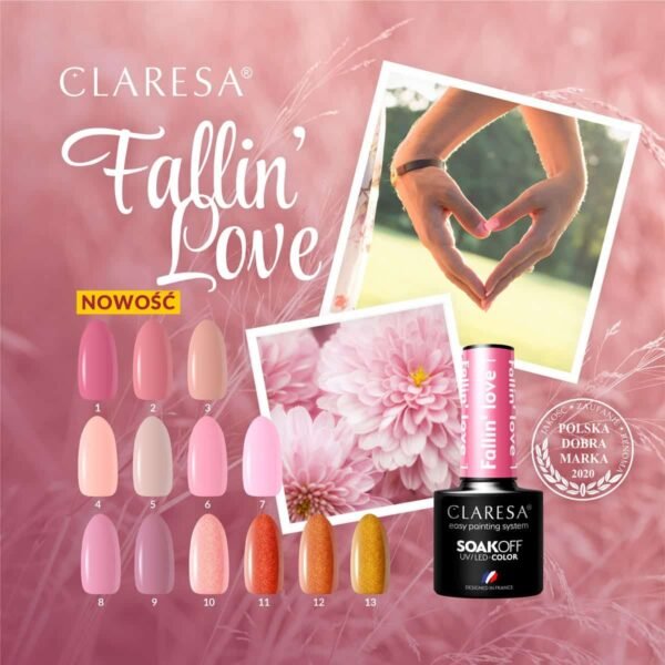 Claresa lakier hybrydowy FALLIN LOVE 4 -5g - obrazek 4