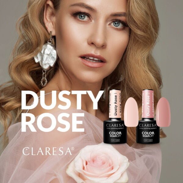 Claresa lakier hybrydowy DUSTY ROSE 1 5g - obrazek 4