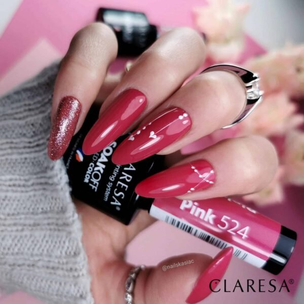 Claresa Lakier hybrydowy PINK 524 -5g - obrazek 7