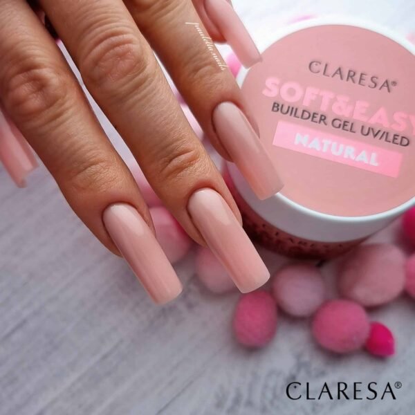 CLARESA Żel budujący SOFT&EASY BUILDER GEL NATURAL 12G - obrazek 3