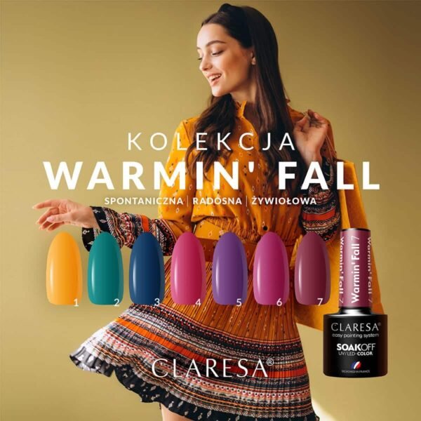 Claresa lakier hybrydowy WARMIN FALL 6 -5g - obrazek 6