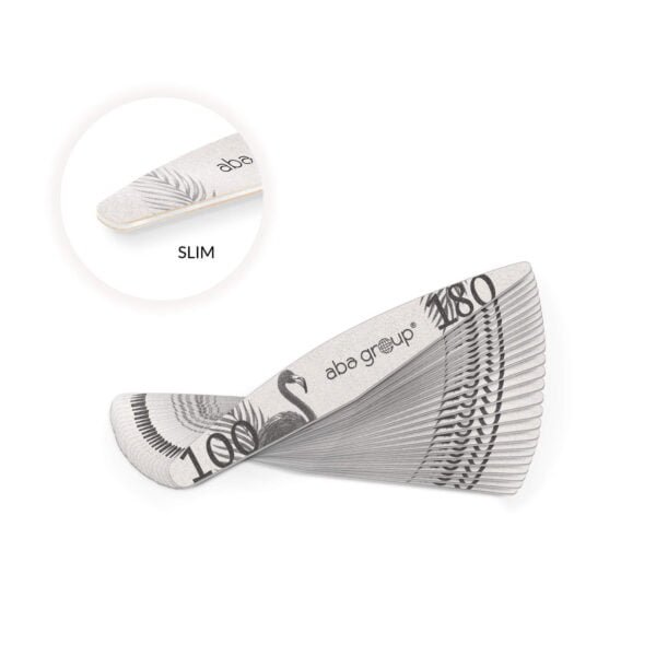 Aba Group Pilnik do paznokci WINGS 100/180 SLIM - FLAMING, 25 sztuk