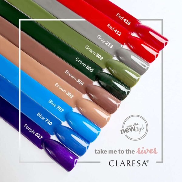 Claresa Lakier hybrydowy RED 418 -5g - obrazek 2