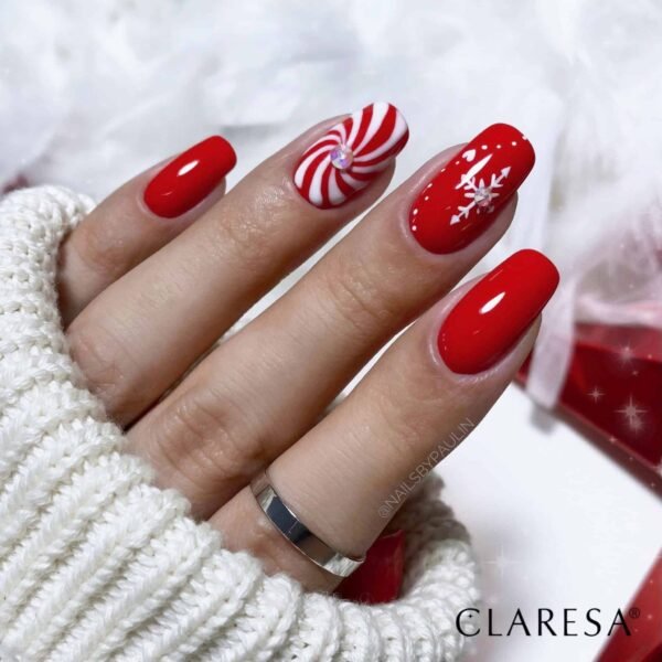 Claresa Lakier hybrydowy RED 406 5g - obrazek 5