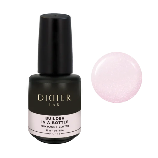 ŻEL BUDUJĄCY W BUTELCE "DIDIER LAB", PINK MASK GLITTER,