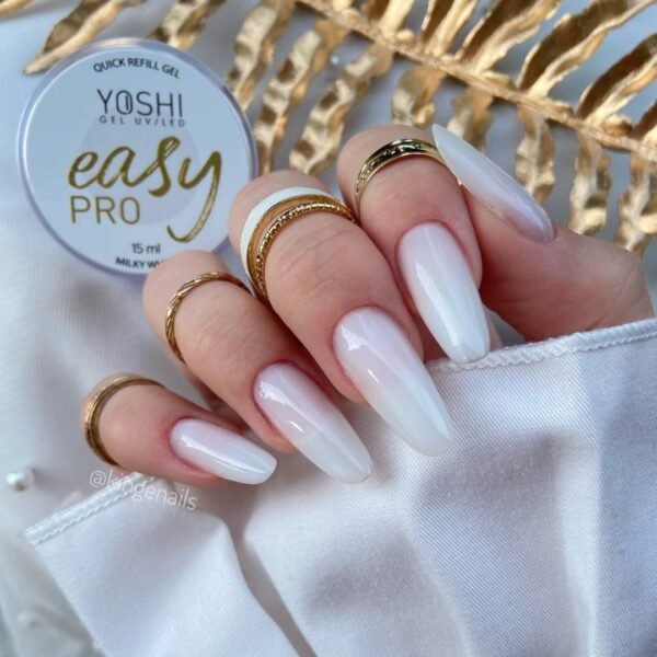 Żel Easy PRO Gel UV LED MILKY WHITE 50 Ml - obrazek 2