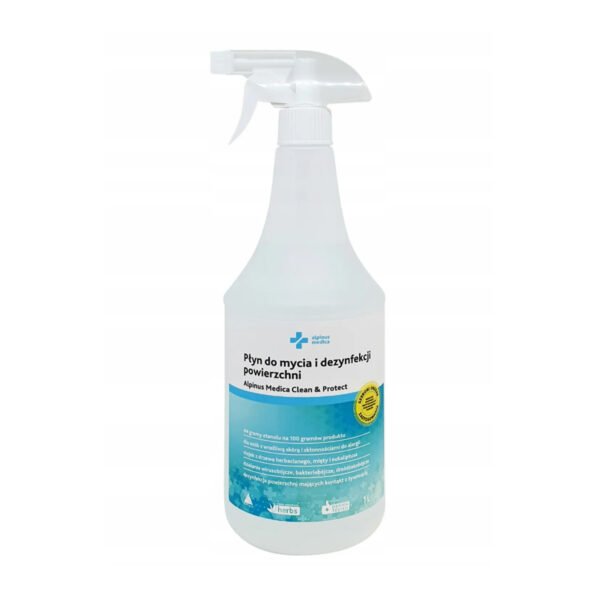 Alpinus Medica Clean & Protect płyn do dezynfekcji powierzchni 1L z dyfuzorem