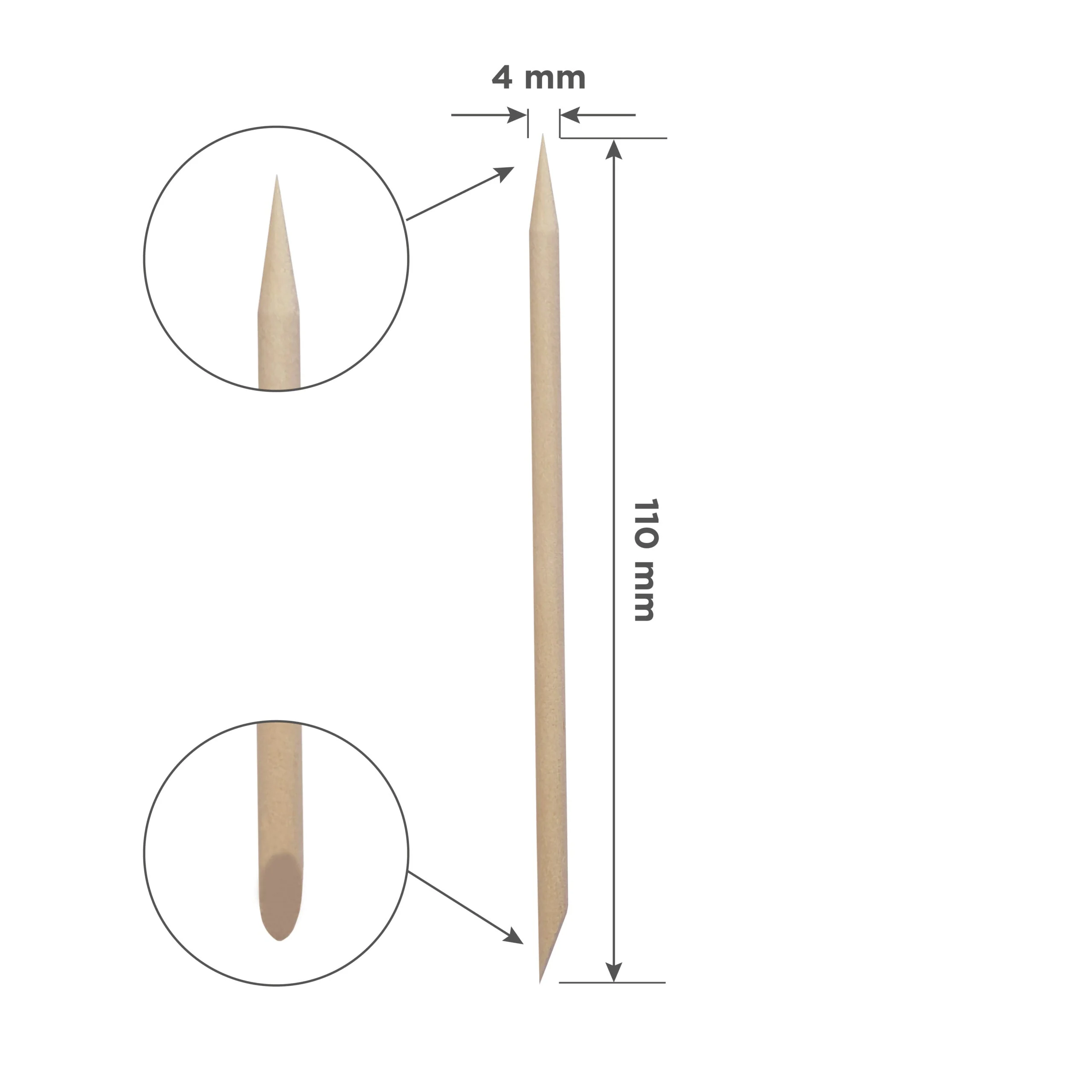 Pomarańczowy patyczek EXPERT drewniany 110 mm (100 szt) - obrazek 2