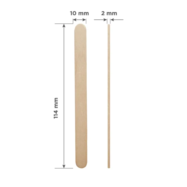 Drewniana szpatułka do depilacji EXPERT 114x10 mm (100 szt) - obrazek 2