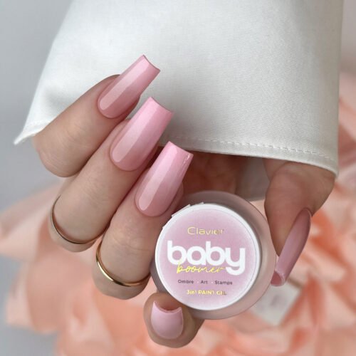 Żel 3w1 Baby Boomer Nailsology Clavier, Ombre, Art, Stamps, P02 „Barbielle”, 3g.