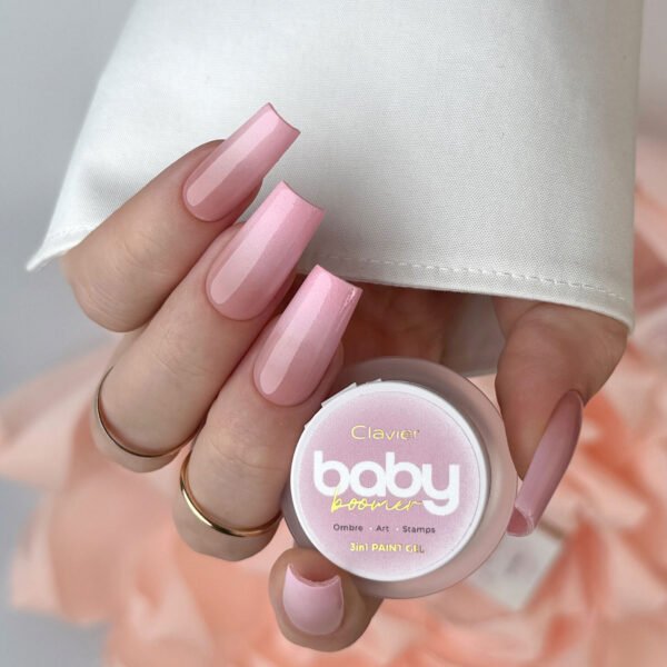 Żel 3w1 Baby Boomer Nailsology Clavier, Ombre, Art, Stamps, P02 „Barbielle”, 3g.