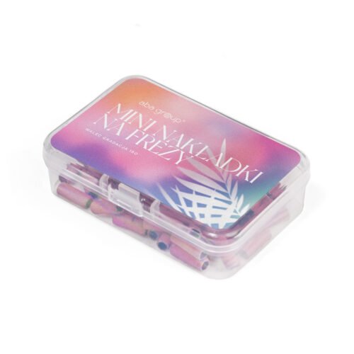 Aba Group Mini nakładki na frezy 3mm walec gradacja 150 – 50 sztuk, różowe