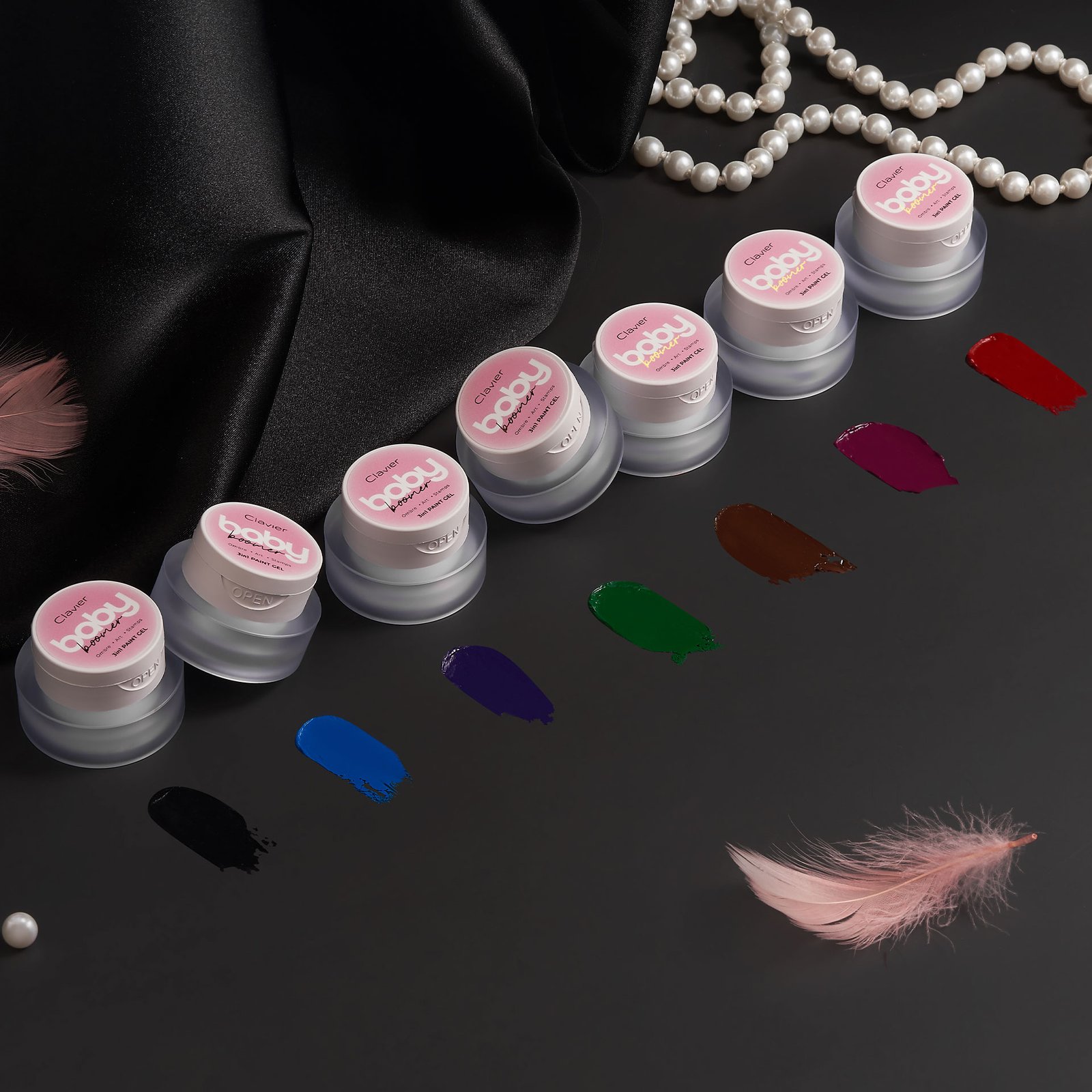 Baby Boomer żel 3w1 Clavier, Ombre, Art, Stamps, C03 „Tempation”, 3g. - obrazek 3