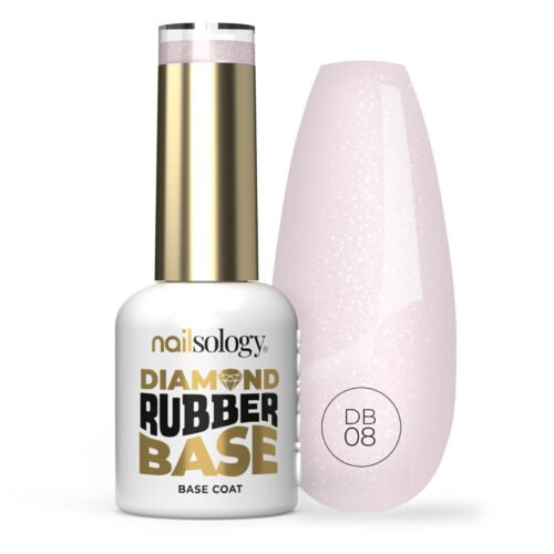 Baza kauczukowa Nailsology DIAMOND RUBBER BASE DB08 Pearly Bride, do paznokci, do lakierów hybrydowych, 8ml