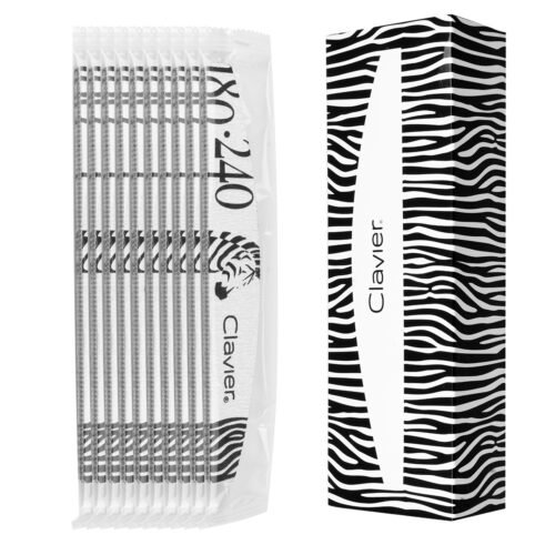 Pilnik do paznokci, manicure , Clavier, Zeberka Łódka – 180/240, szary (bezpieczny pakiet) 10szt.