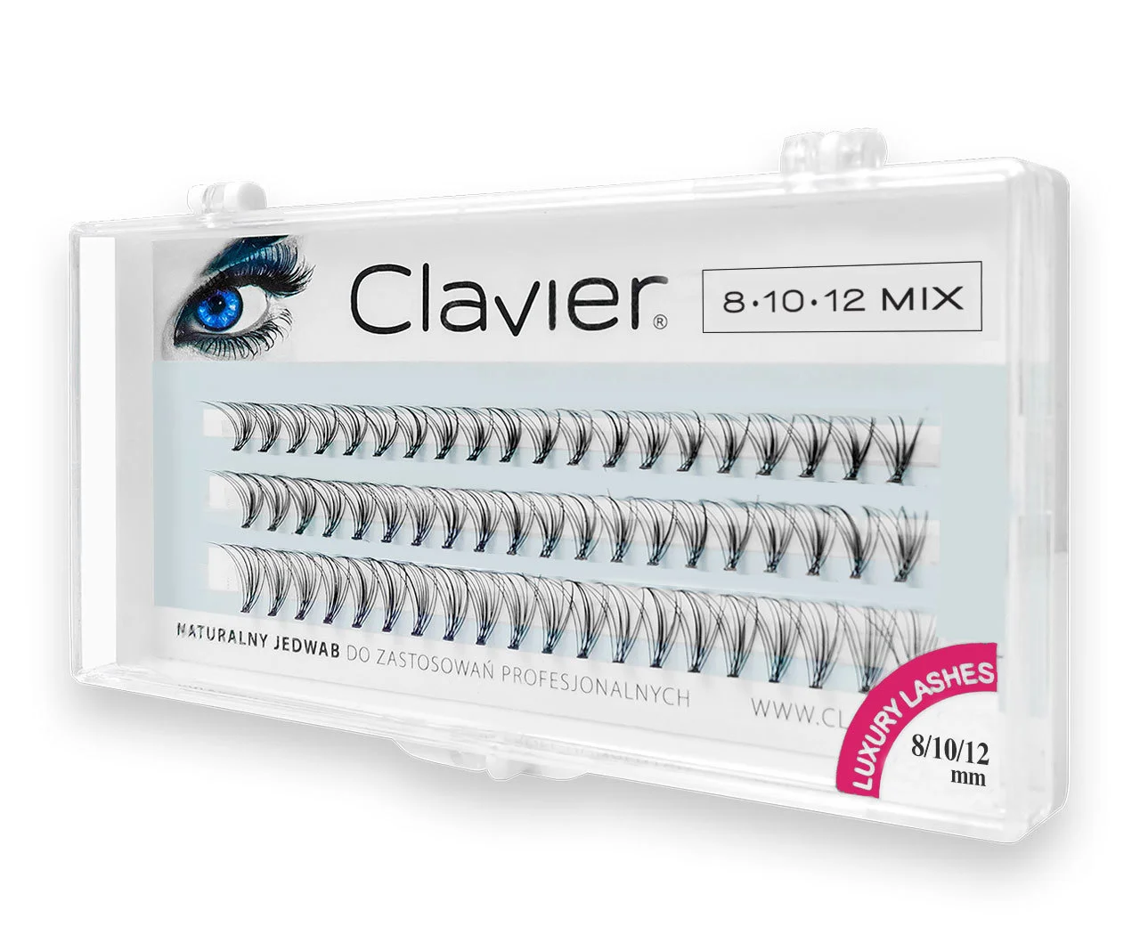 Kępki Rzęs Classic 8/10/12mm Clavier, do makijażu, 10D